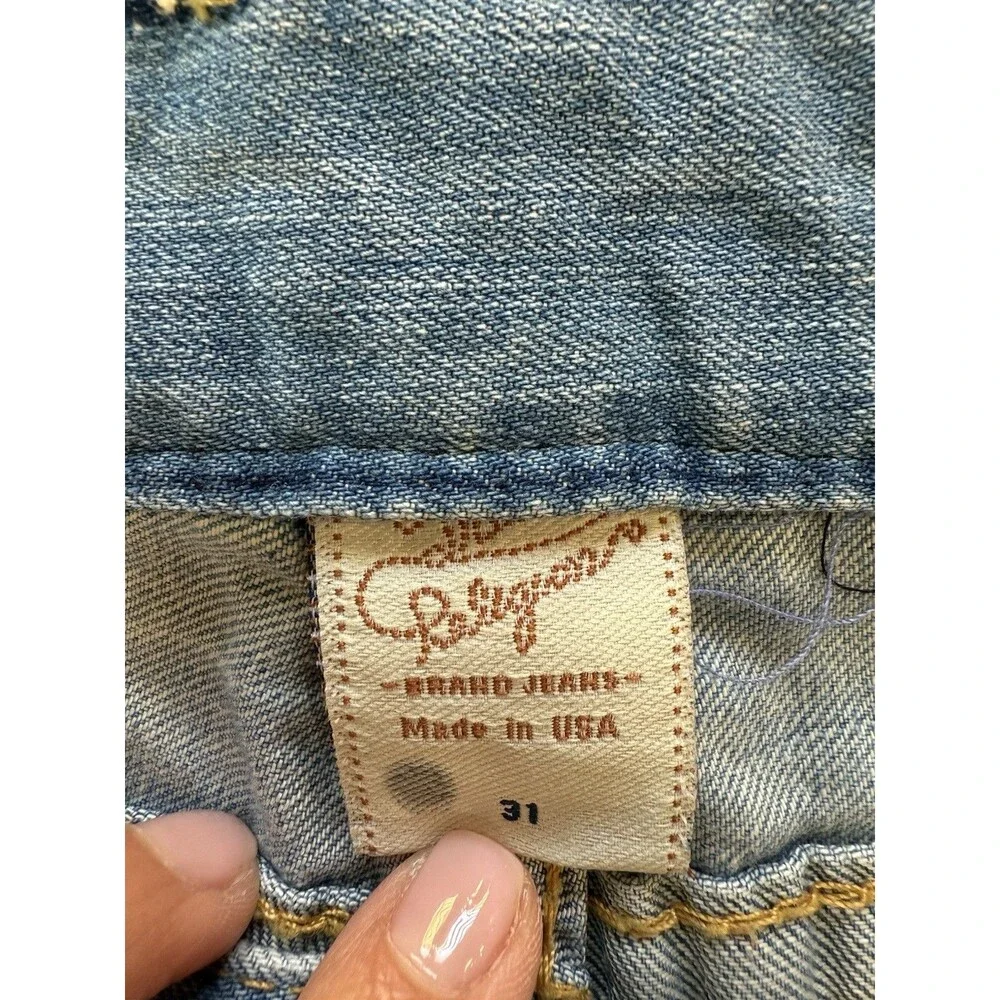 Y2K True Religion Cutoff Mini Skirt Cyberpunk Rocker Denim Low Rise repurposed